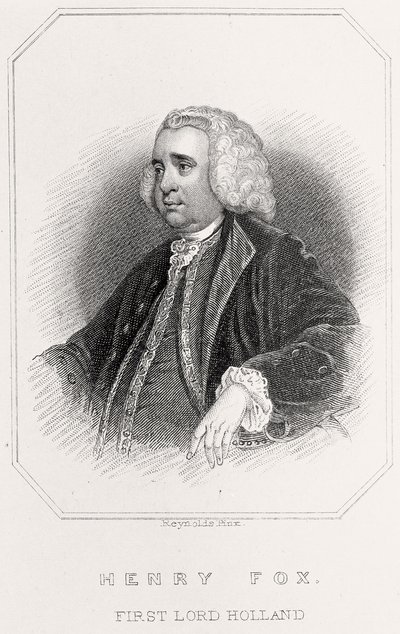 Retrato de Henry Fox, 1º Lord Holland, 1835 de English School