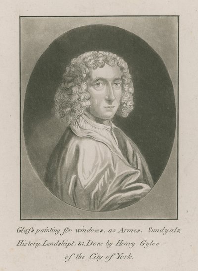 Retrato de Henry Gyles, pintor de vidro de English School