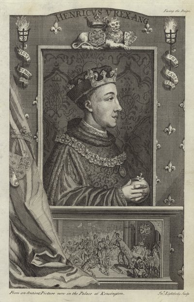 Retrato de Henry V da Inglaterra de English School