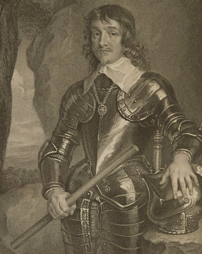 Retrato de James Hamilton (1606-49), 3º Marquês e 1º Duque de Hamilton, de &39;Lodge&39;s British Portraits&39;, 1823 de English School