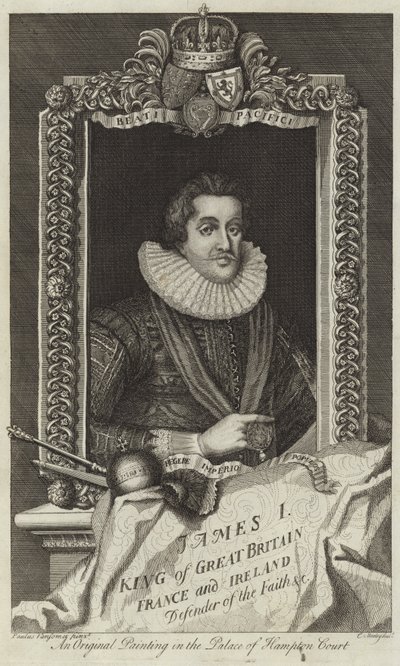 Retrato de James I da Grã-Bretanha e Irlanda de English School