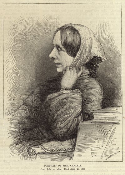 Retrato de Jane Welsh, esposa de Thomas Carlyle de English School
