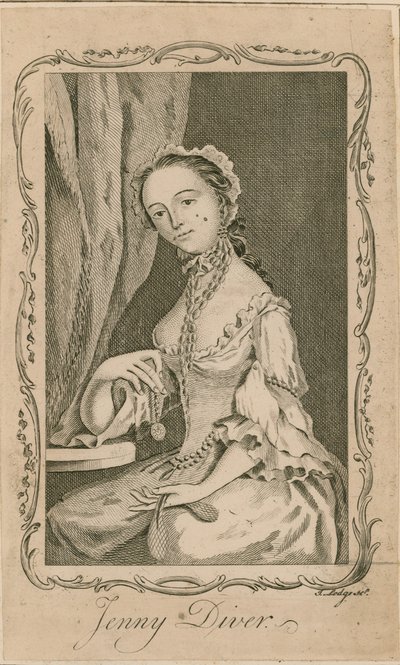 Retrato, de, jenny, mergulhador de English School