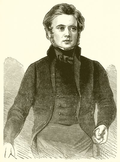 Retrato de John Bright em 1843 de English School