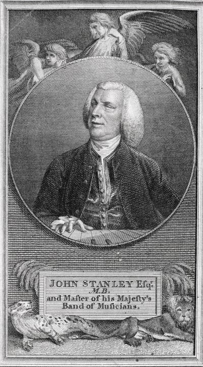 Retrato de John Stanley (1712-86) de English School