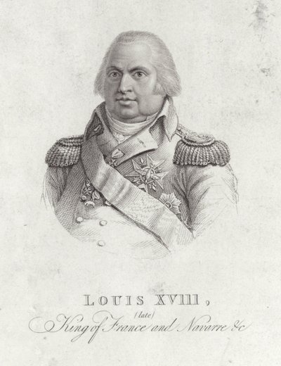 Retrato do rei louis xviii de English School