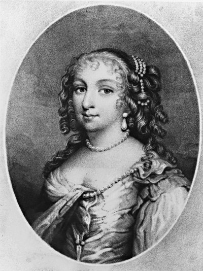 Retrato de Lady Denham, de "Personagens Ilustres na História Britânica", de Richard Earlom e Charles Turner, 1815 de English School