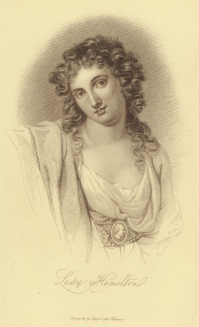 Retrato de Lady Hamilton (gravura) de English School