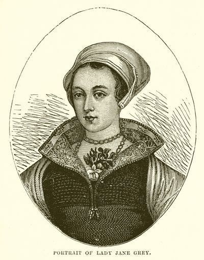 Retrato de lady jane cinza de English School