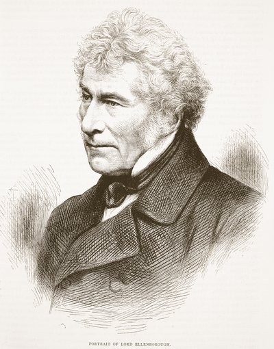 Retrato, de, lorde, Ellenborough, ilustração, de, cassells, ilustrado, história, de, inglaterra de English School