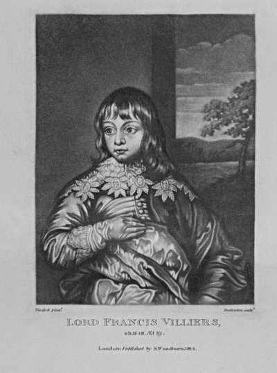 Retrato do Senhor Francis Villiers. de "Personagens Ilustres na História Britânica", de Richard Earlom e Charles Turner, 1815 de English School