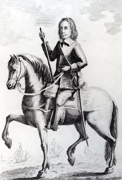 Retrato do Major General Desborough a cavalo de English School