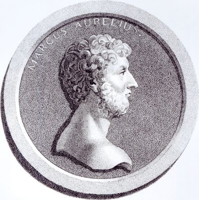 Retrato de Marco Aurélio, de &39;A História do Declínio e Queda do Império Romano&39;, de Edward Gibbon, 1808 de English School