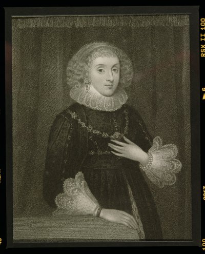 Retrato de Mary Herbert (1561-1621), Condessa de Pembroke, de &39;British Retratos Lodge&39;, 1823 de English School