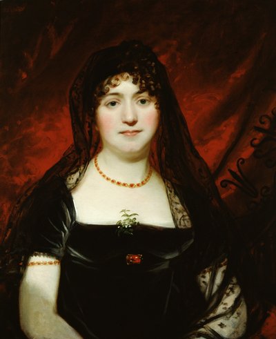 Retrato de Mary Sarah Oliver (óleo sobre tela) de English School