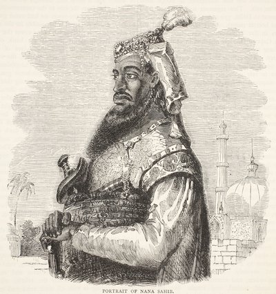 Retrato, de, nana, sahib, ilustração, de, cassells, ilustrado, história, de, inglaterra de English School