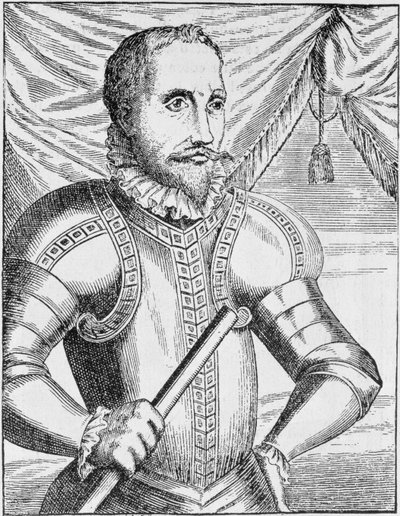 Retrato de Pedro de Valdibia, Governador do Chile, de &39;A História Narrativa e Crítica da América&39;, editado por Justin Winsor, Londres, 1886 de English School