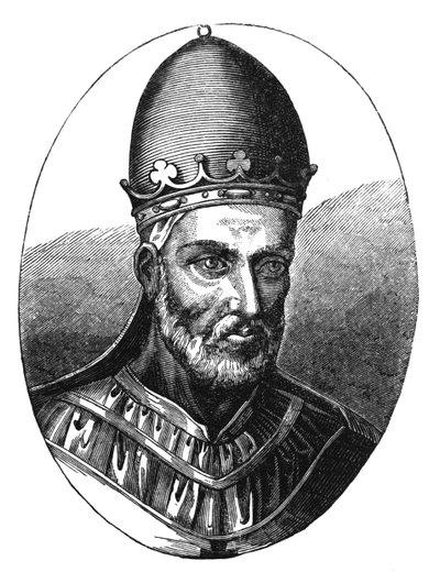Retrato do Papa Honório III (d.1227) ilustração de &39;Ciência e literatura na idade média e a Renascença&39;, escrita e gravada por Paul Lacroix, 1878 de English School