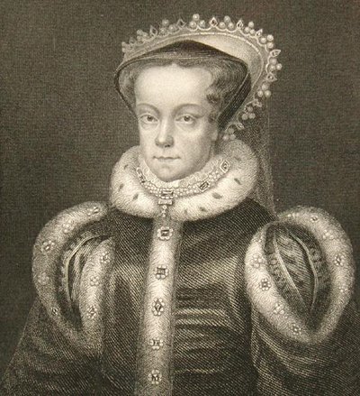 Retrato da Rainha Maria I (gravura) de English School