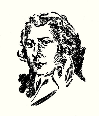 Retrato de Richard Brinsley Sheridan (litografia) de English School