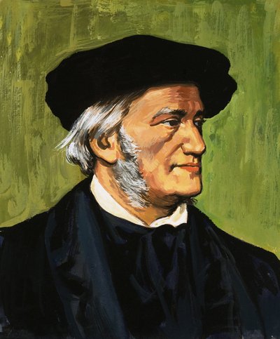 Retrato de Richard Wagner, compositor de The Flying Dutchman de English School