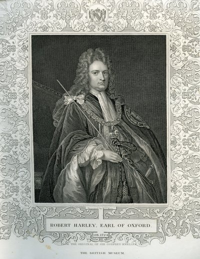 Retrato de Robert Harley, primeiro conde de Oxford (1671-1724) de English School