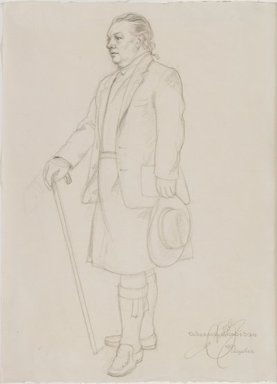 Retrato de Roderick Gradidge, c.1987 de English School