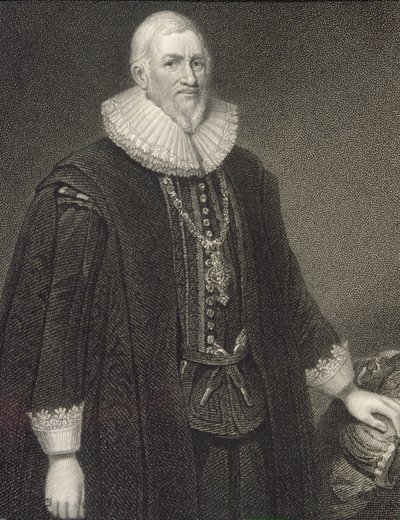 Retrato de Sir Hugh Middleton (1560-31), de &39;British Retratos Lodge&39;, 1823 de English School