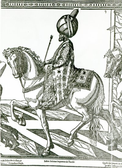 Retrato de Suleiman, o Magnífico (gravura) de English School
