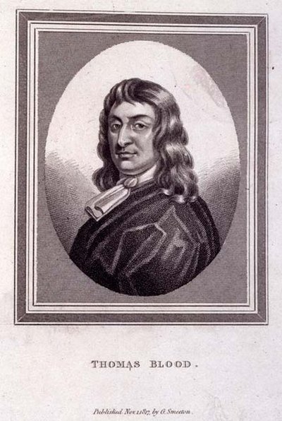 Retrato de Thomas Blood (c.1618-80), pub. de G. Smeeton de English School