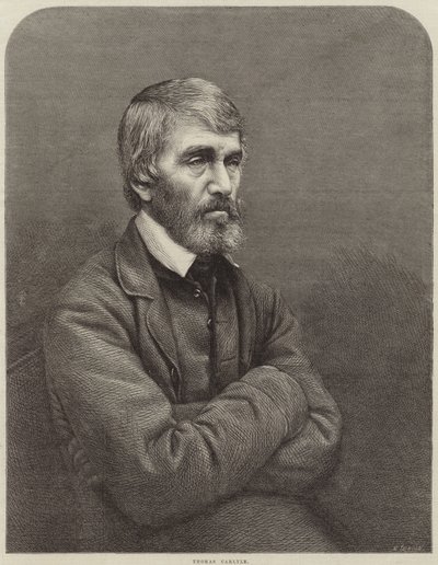 Retrato de Thomas Carlyle de English School