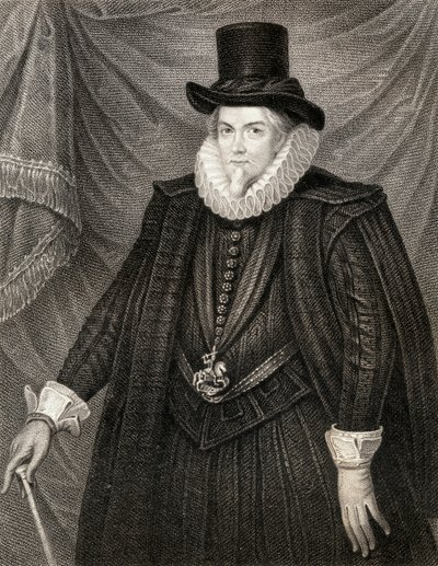 Retrato de Thomas Cecil, 1º Conde de Exeter, de Lodges British Portraits, 1823 de English School