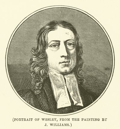 Retrato de Wesley, da pintura de J Williams (gravura) de English School