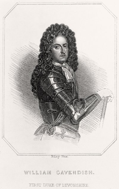 Retrato de William Cavendish, primeiro duque de Devonshire, 1835 de English School