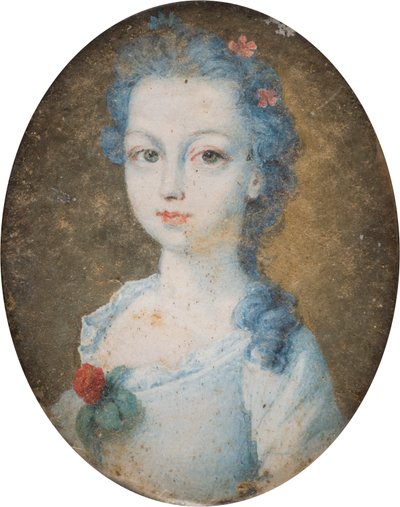 Retrato de uma senhora, possivelmente Margarida, Condessa de Cork (1710-1758), c.1705-58 (óleo sobre tela) de English School
