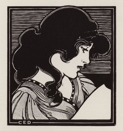 Retrato de uma mulher (litho) de English School