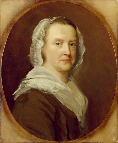 Retrato de uma mulher desconhecida, meados do século XVIII (óleo sobre tela) de English School