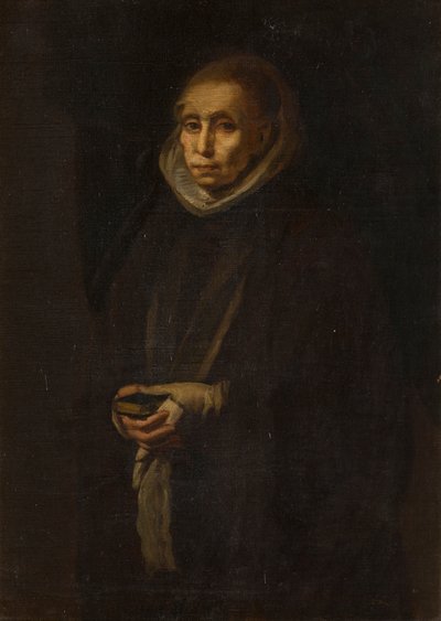 Retrato de uma mulher desconhecida, anteriormente dita esposa de Alonso Cano, c.1800-1900 (óleo sobre tela) de English School