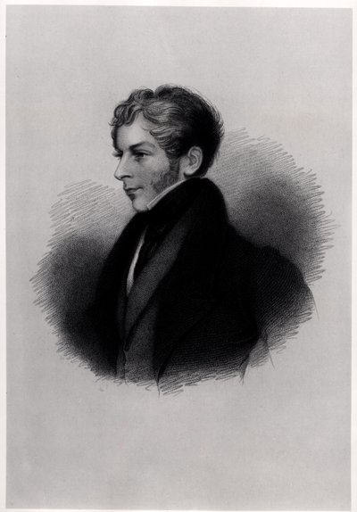 Retrato do Conde de Clare, de Ilustrações à Vida e Obra de Lord Byron, Volume II, de EFFuden, 1833-34 de English School