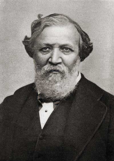 Retrato do poeta inglês Robert Browning (1812-89) de English School