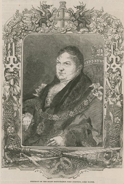 Retrato do honrado John Johnson, Lord Mayor de English School