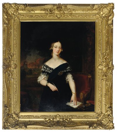 Retrato da jovem Rainha Vitória de English School