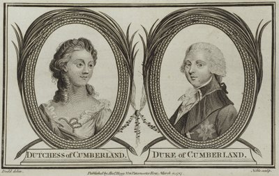 Retratos da Duquesa e Duque de Cumberland de English School