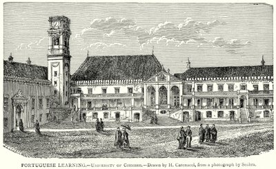 Aprendizagem do português. - Universidade de Coimbre (gravura) de English School