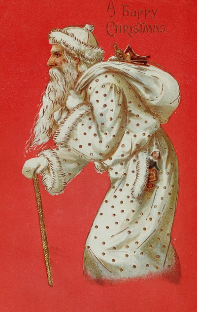 Cartão postal retratando o Pai Natal, c.1900 de English School