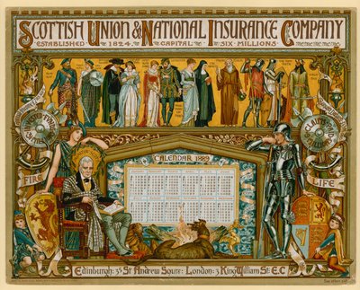 Poster para a União Escocesa e Companhia de Seguros Nacional de English School