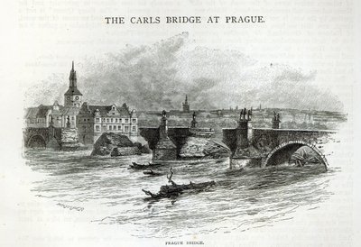 Ponte de Praga, de &39;Leisure Hour&39;, 1891 de English School
