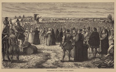 Pregação num Campo perto de Gante (gravura) de English School