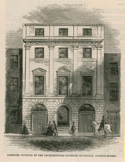 Instalações ocupadas pelas Sociedades de Arquitetura de Londres, Conduit Street, Londres de English School