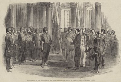 Apresentação do Discurso da Nação Irlandesa ao Sultão em Constantinopla (gravura) de English School